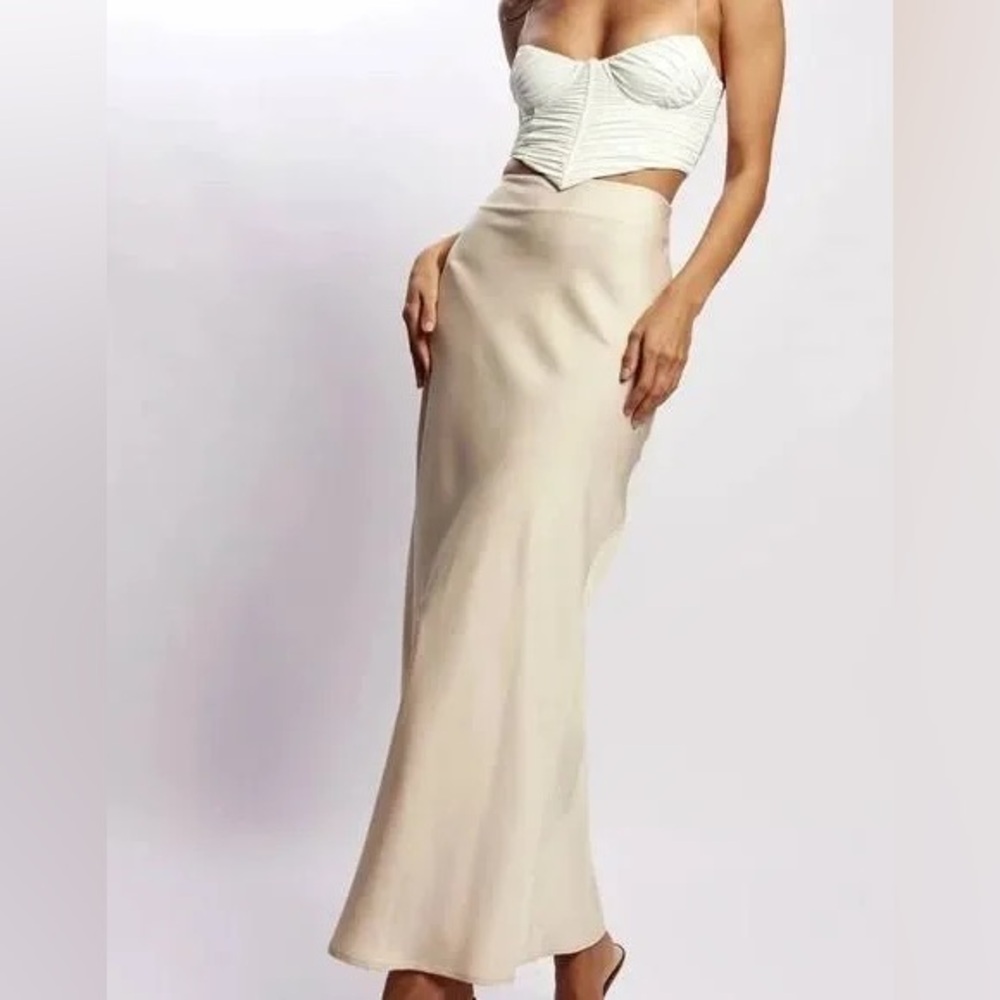 Meshki Missy Maxi Satin Skirt